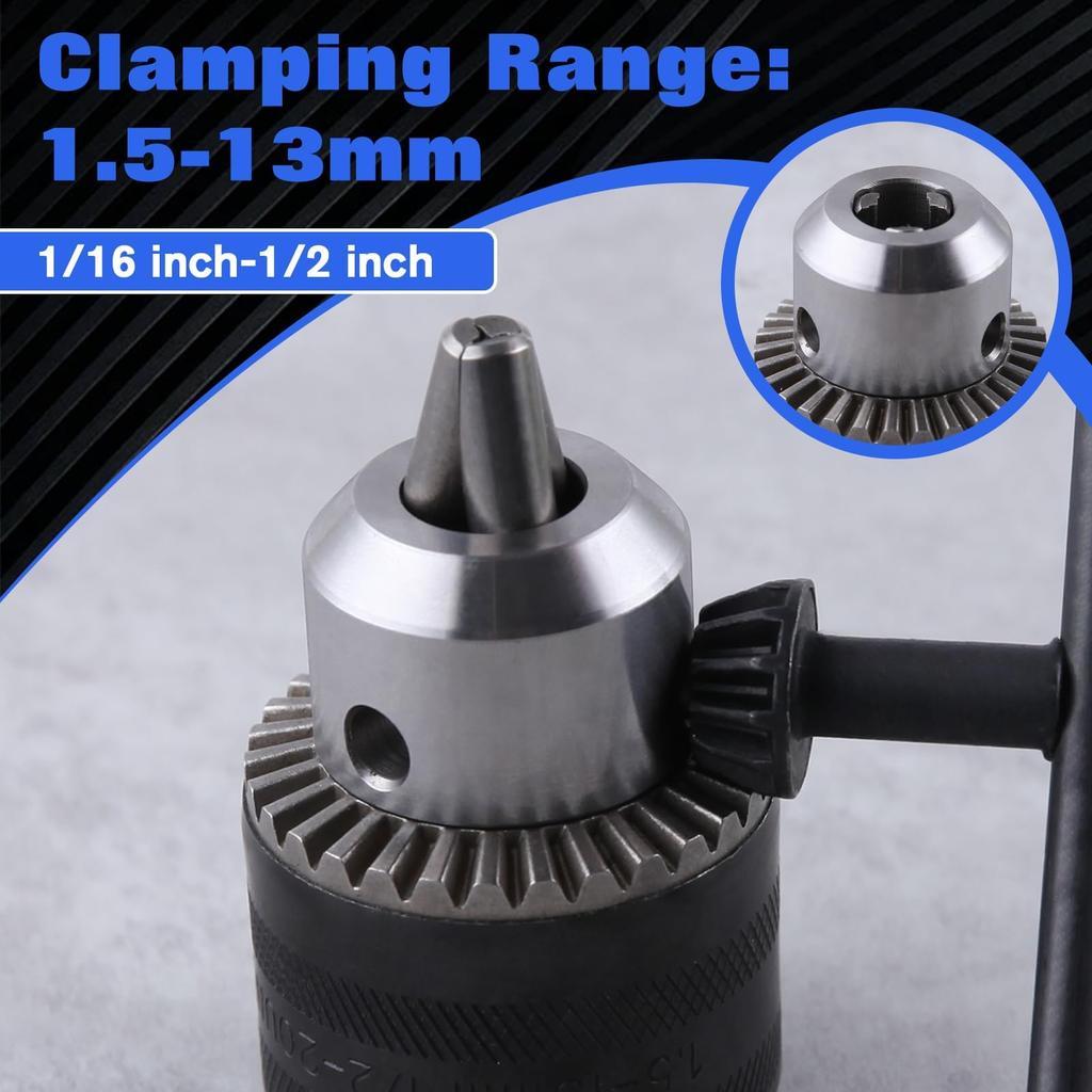 GOLD DEER Drill Chuck Key Wrench Set Key Drill Chuck Adapter Drill Chuck with Metal Key Impact Wrench Socket Impact Wrench Conversion Tool Inch