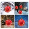 Inflatable Christmas Ball 24 Inch Christmas Outdoor Decorations Light Up PVC Ball Blow Up Xmas Giant Inflatable Ornaments with 16 Colors LED Air Pump
