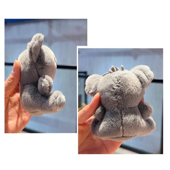 Doll Keychain Plush Koala Soft Toy with Sound Shake Function Stress Relief Mini Keys Bags Suitcases Pendant