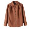 Women's Retro Hong Kong-Style Brushed Long Sleeve Shirt - New 2022 Autumn Layered Top
