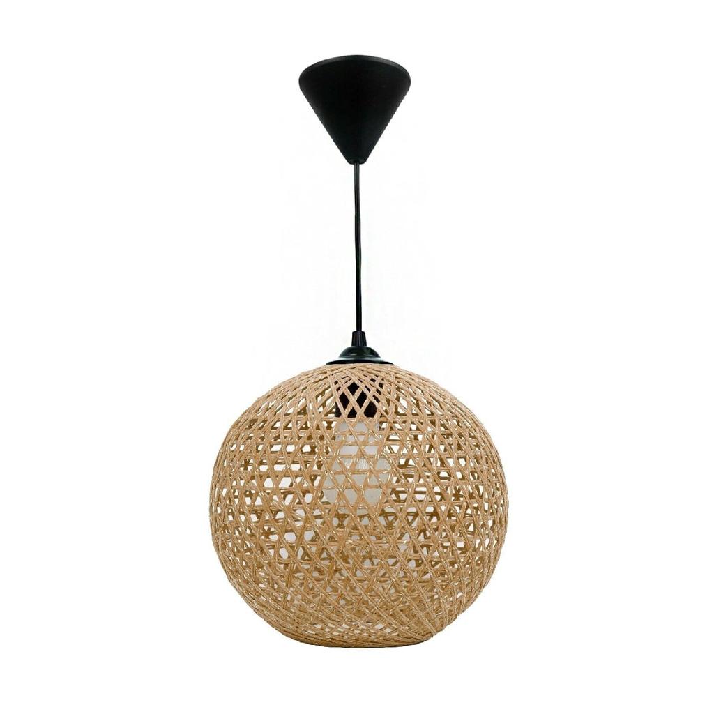 Wicker String Ball Pendant Lamp Natural Lighting Nl021 21 Cm