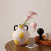 Ceramic Vase Kettle Flower Vase Flowerpot Geometric Graffiti Flower Arrangement Accessories Home Decoration Accessories
