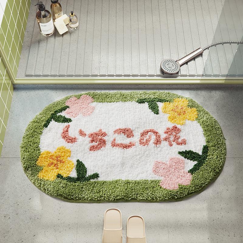 Cartoon Floor Mat Toilet Toilet Absorbent Kitchen Bathroom Non-slip Mat Door Entry Floor Mat Bedroom Carpet Floor Mat