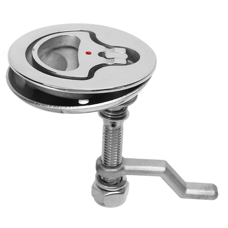 Good-Adjustable Hatch Latch Boat Cam Latch 316 Stainless Steel Polished With Back Plate For Marine Ship
