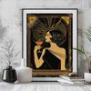 Retro Abstract Art Deco Style Great Gatsby Daisy Woman 1920s Poster Wall Pictures Canvas Painting Vintage Home Interior Decor