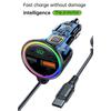 77W Bluetooth-compatible 5.4 FM Transmitter Car Adapter 65W+12W Fast Charging Car Adapter Call Sound LED Display