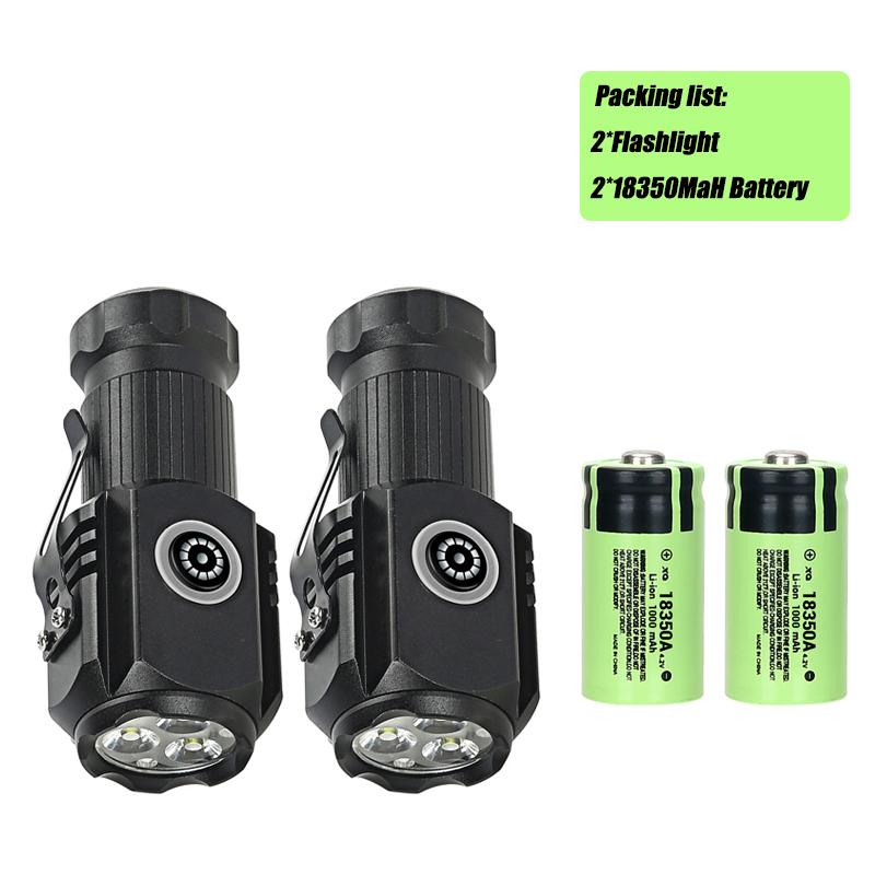 Powerful LED Flashlight Portable 2000LM Maintenance Work Light IPX6 Waterproof Outdoor Camping Adventure Lighting Torch Lantern