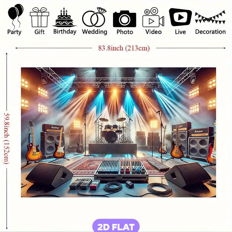 2D Plane, Single 2D Plane Stage Prop Background - Featuring Guitar Room Decoration, 2D Plane