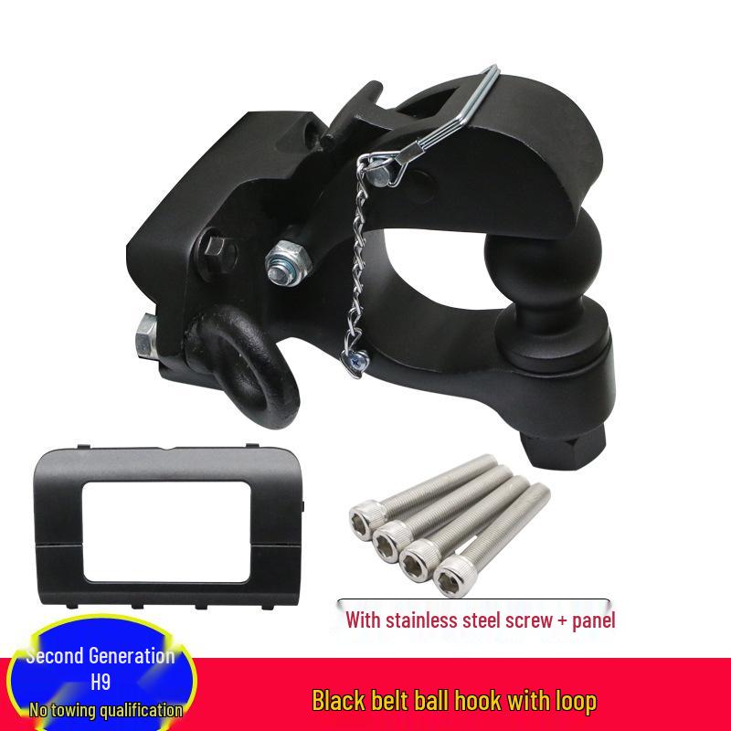 Towing Tail Hook Rack & Spare Tire Holder for Haval H9's Modified Rear Bumper