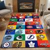 NHL Teamlogos Kollektion Gemusterter Teppich, rutschfeste Matte geeignet für Wohnzimmer- und Schlafzimmer-Sofas