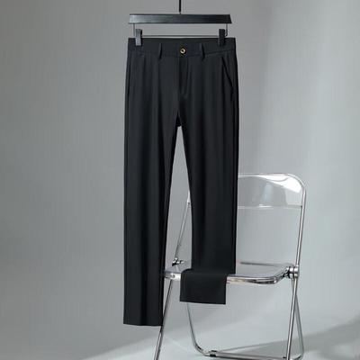 Yiliteng Men's Ice Silk Stretch Casual Trousers