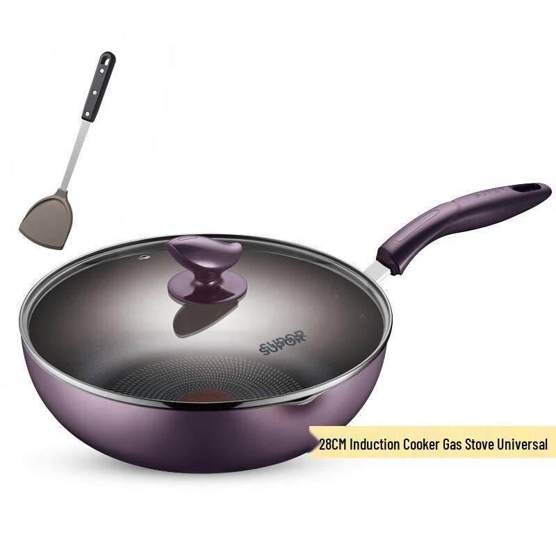 Supor Fire Red Dot 28cm Non-Stick Wok & Frying Pan