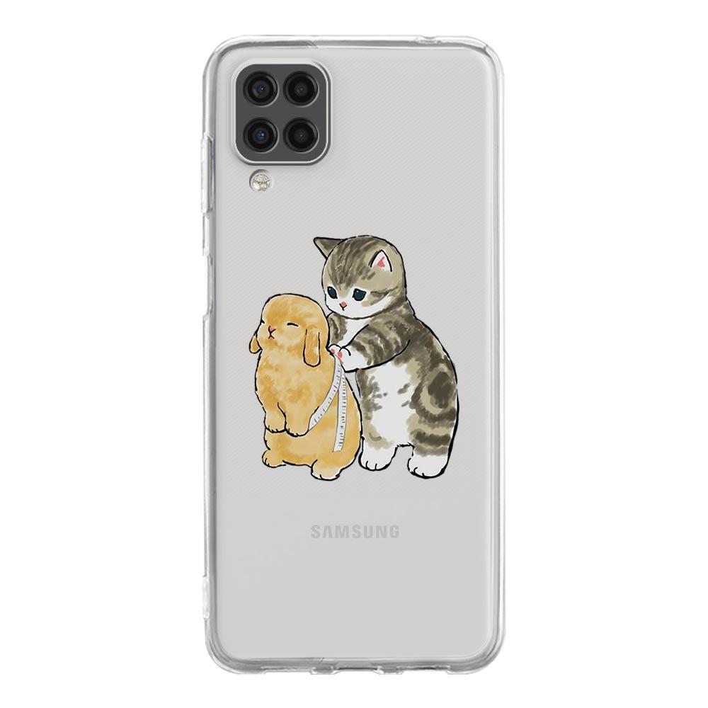 

Милый чехол для телефона с рисунком кота для Samsung Galaxy A51 A71 A21S A12 A11 A31 A41 A01 A03S A13 A33 A73 A53 A52 A32 5G A23 Прозрачный чехол Samsung A33 5G