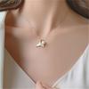  Fashion White Shell Pearl Pendant Necklace 18K Gold Plated Women's Jewelry Waterproof Hypoallergenic
