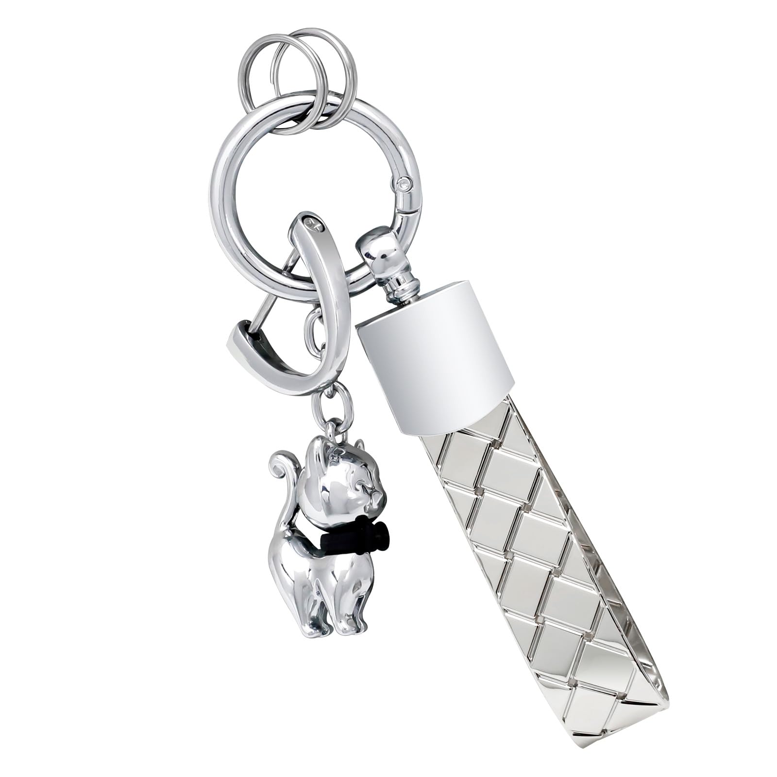 

MAZERO Cat Keychain Set, Cute, Bag Charm, Key Ring, Cat Lovers, Goods, Keys, Fall серебряный