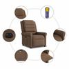 Electric Massage Chair In Brown Fabric