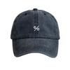 Washed cotton embroidery soft top cap spring and summer outdoor neutral sunshade baseball cap men's and women's versatile casual hat