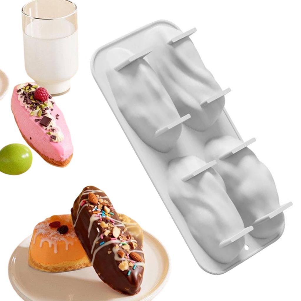 Silicone Baking Mould Reusable Baking Pan Cookie Moulds Heat Resistant Bakeware for Chocolate Candy Dessert Home Apartment