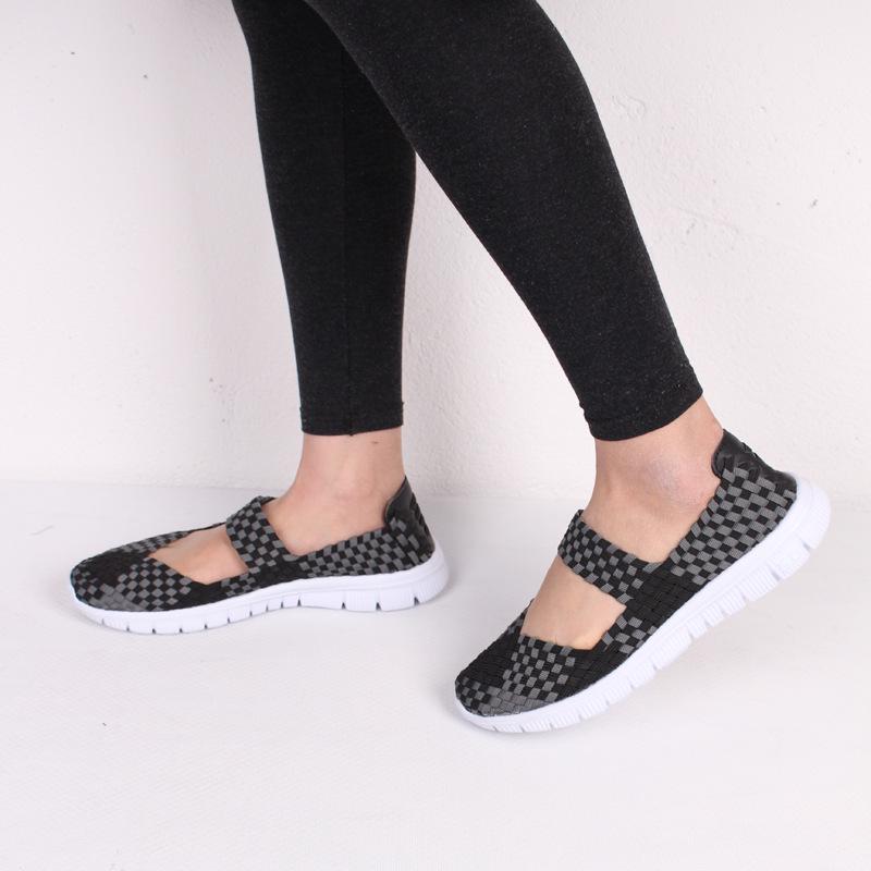 Summer Women Casual Shoes Light Breathable Handmade Women Woven Shoes Soft Comfortable  Women Shoes Fashion Loafers