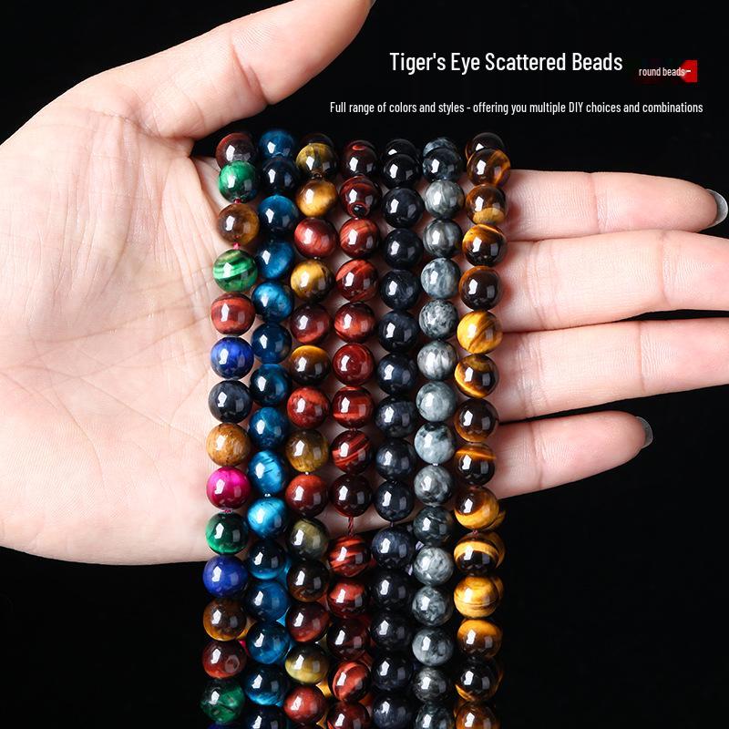Multicolor Tiger Eye Beads for DIY Jewelry Making - Bracelets & Necklaces