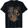 Esqueleto de Sereia Tatuagem Tradicional Tatuagem Flash Old School Camiseta