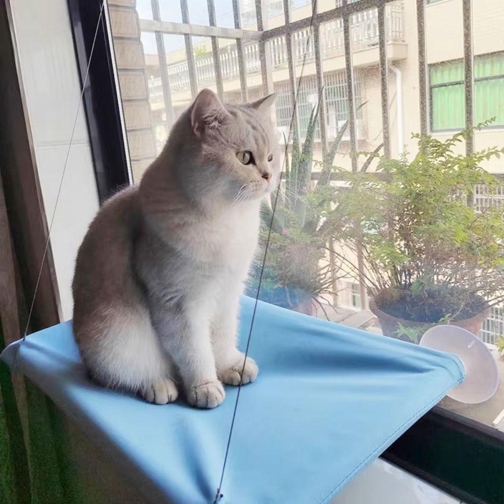 Cat Bed Seat Creative Cat Hanging Bed Stable Rectangular Suction Cup Cat Nest Household Cozy Pet Window Perch Pet Supplies
