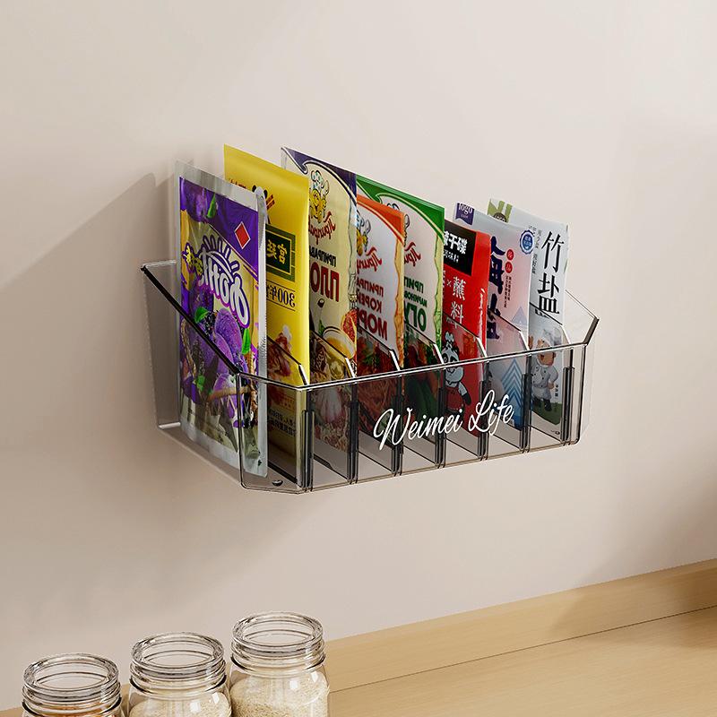 

Настенный диспенсер для специй Органайзер для дома и кухни Includes spacer прозрачный/серый