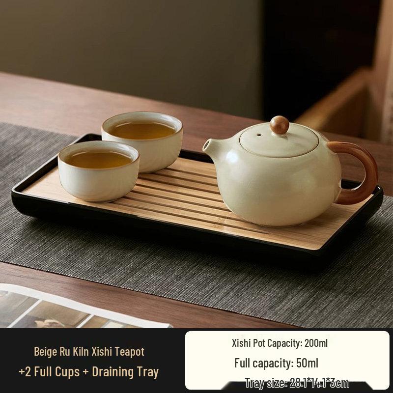 ZISIZ Ru Kiln Style Xishi Ceramic Teapot