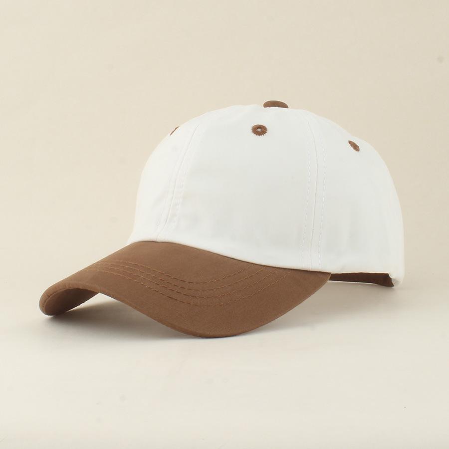 2026 Kids' Cotton Color Block Baseball Cap, Retro Sun Protection Duckbill Hat for Boys & Girls, Ages 3-8