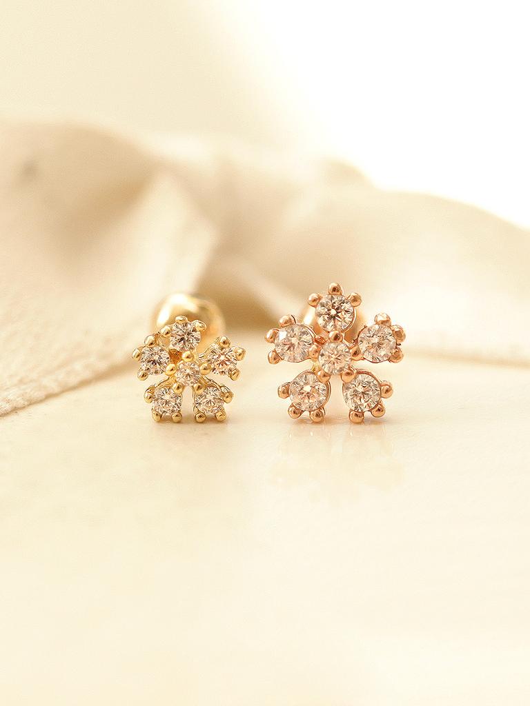 Minimalpiercing 14K Daily Cosmos Piercing Earrings