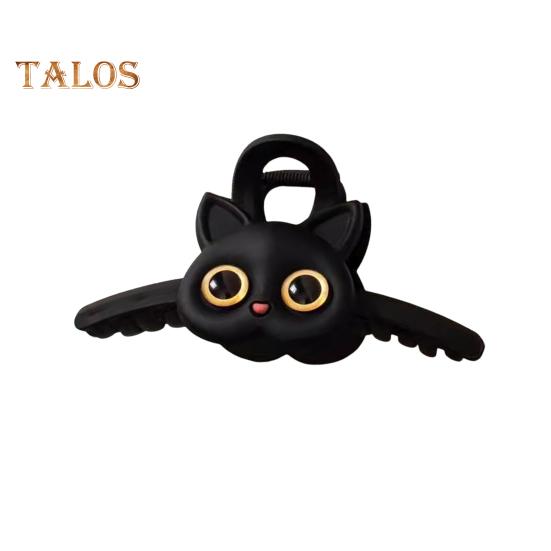 

Заколки для волос в виде мультяшных кошек, женские декоративные зажимы с прочным захватом, аксессуары для волос для девочек, шиньон чёрный