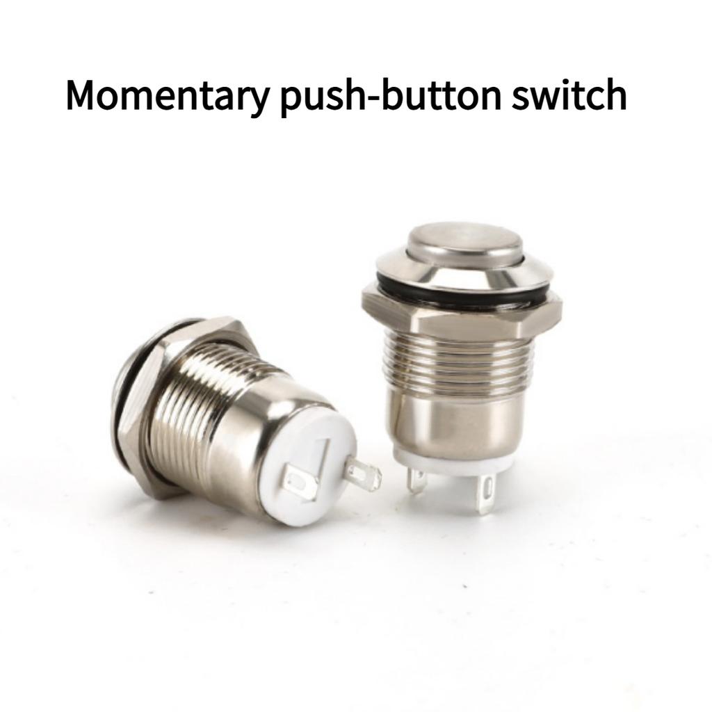10PCS 12MM metal button switch self-reset no light jog start power switch jog button switch