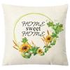 Pillow Farm Sunflower Pillow Cover Happy Summer Thanksgiving Car Waist Support Cushion Home Pillow Cover