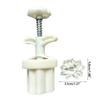 2Pcs Hibiscus Cookie-Stamp Mooncake Mold Mid-Autumn Festival DIY Hand Press Cookie-Stamp Pastry Tool Moon Cake- Maker