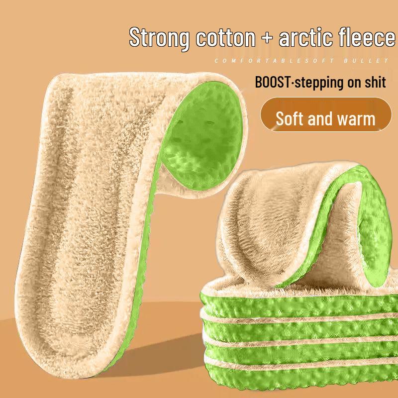 Winter Warm Fleece Insoles: Thick, Plush Cotton Shoe Pads for Men & Women