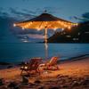 Outdoor Sun Umbrella Light String With Remote Control Waterproof Rgb For Camping Decor
