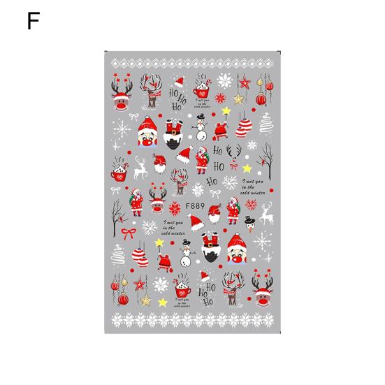 Naklejka na paznokcie świąteczna Wykwintna Ultracienka Łatwa Nieblaknąca Żywy Kolor Wzór Zastosuj Dekoracyjna Zdejmowalna