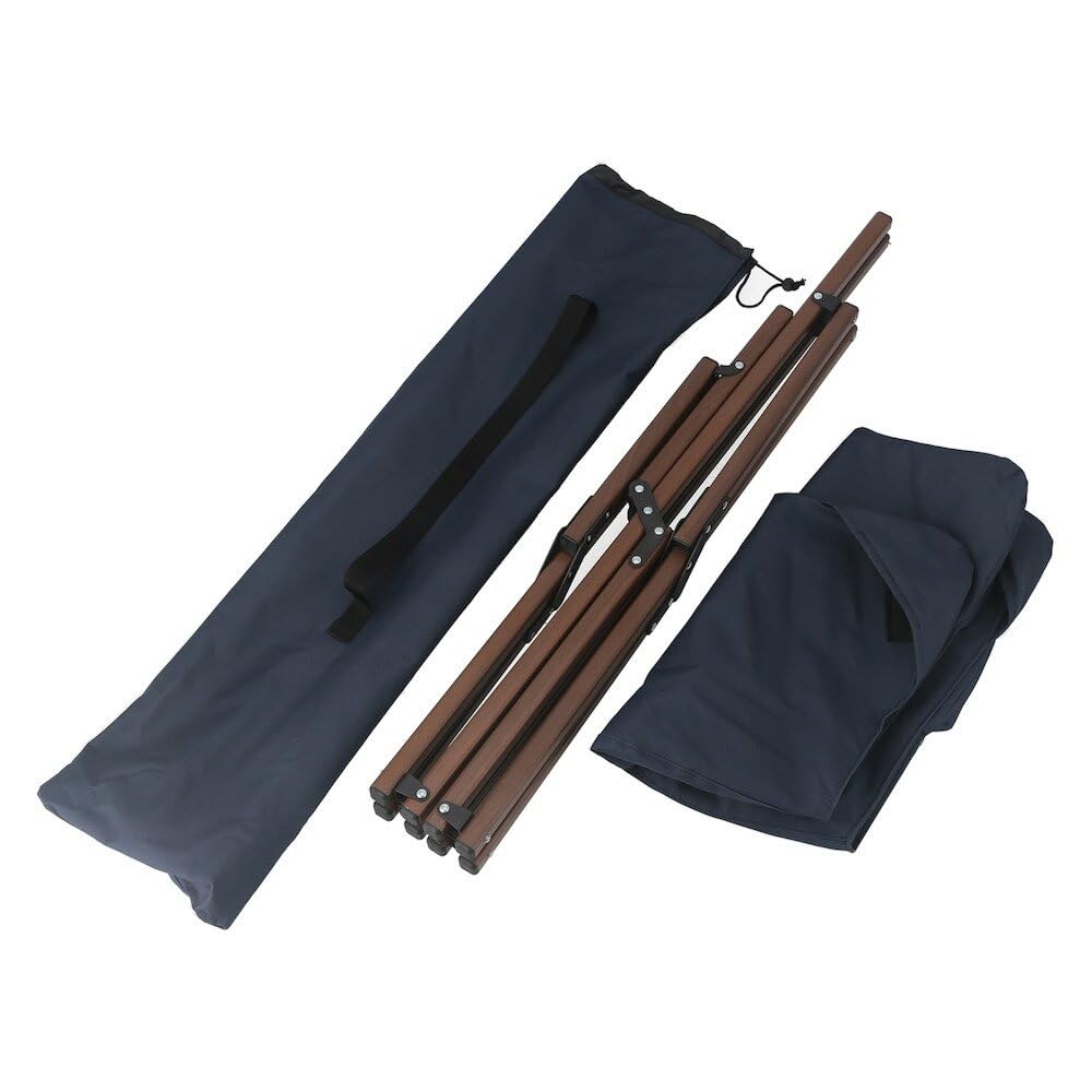 Fuji Boeki Folding Chair Low Chair Width 55 X Depth 70 X Height 79cm Navy Outdoor Chair Lightweight Washable Load Capacity 80kg Relax Helmut 37983