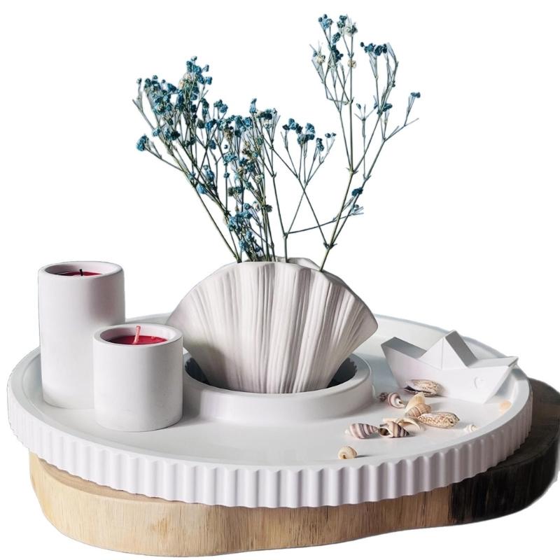 Flexible Silicone Striped Casting Molds for Epoxy Resin Concrete Plaster Reusable DIY Craft Tray with Detailing Grooves