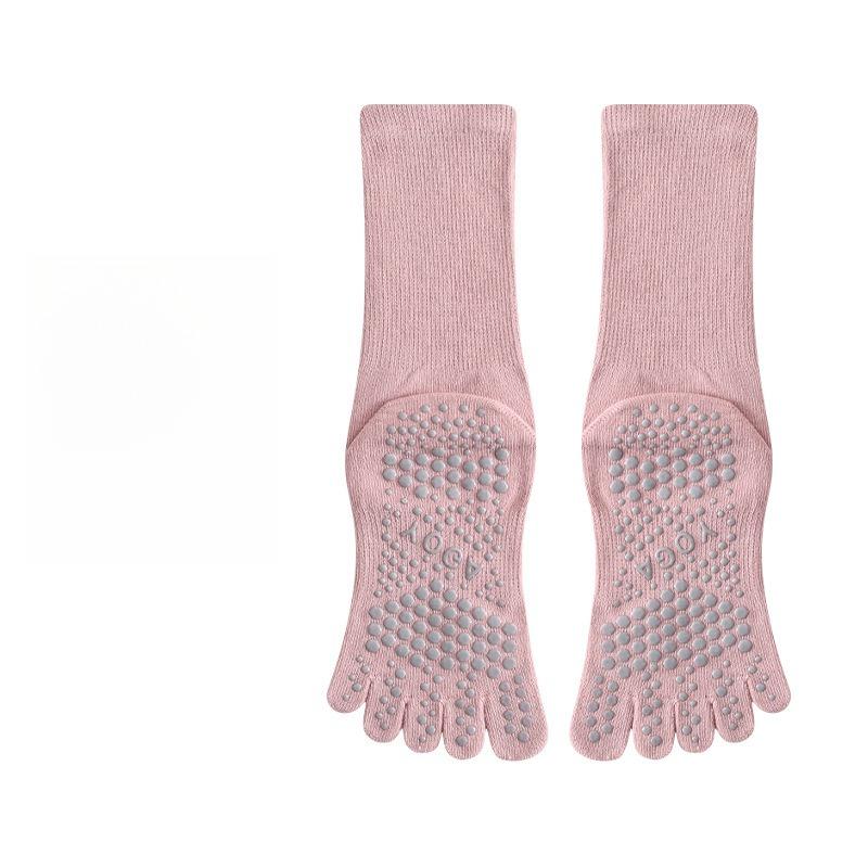 Five-finger Yoga Socks Women's Cotton Split-toe Pilates Socks Antibacterial Floor Socks Sports Tube Socks Individually Packaged