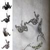 Rock Climber Figure Artistic Realistic Appearance Delicate Craft Statue Retro American Resin Pendant Wall