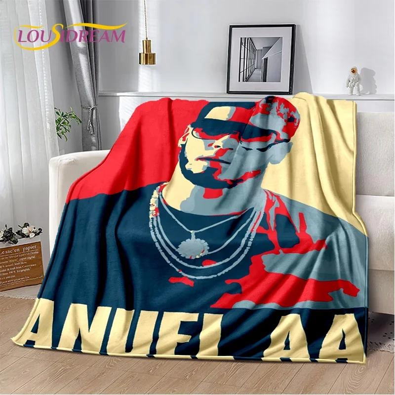 Free Anuel AA Rapper Hip Hop Soft Blanket,Soft Throw Blanket for Home Bedroom Bed Sofa Picnic Travel Cover Child Gift