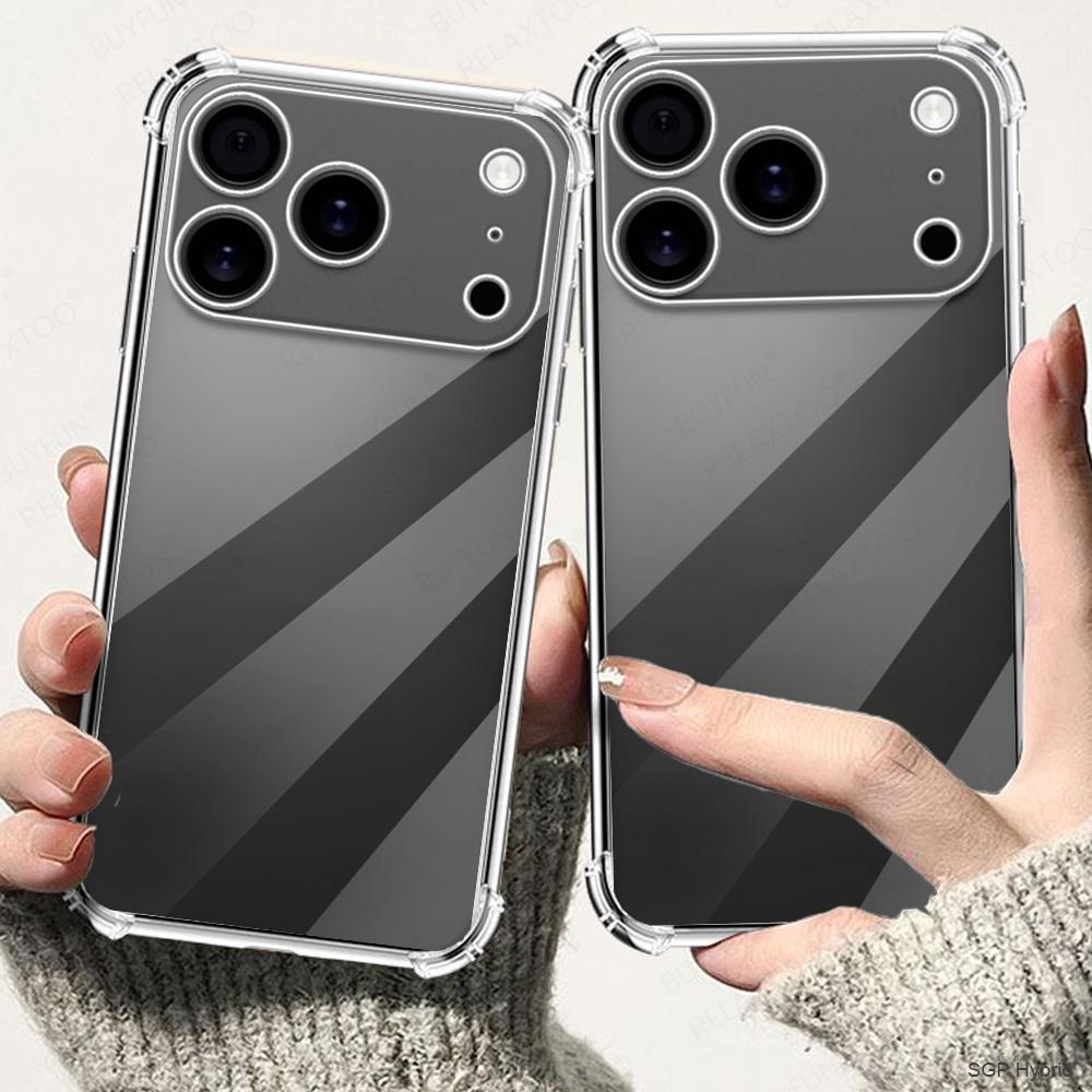 

17ProMax Case Clear Silicone Back Cover For iPhone 17 Pro Max 16 Plus iPhone17 Air 17Pro 16Pro Max Shockproof Fundas Shell Coque For iPhone 17 прозорий