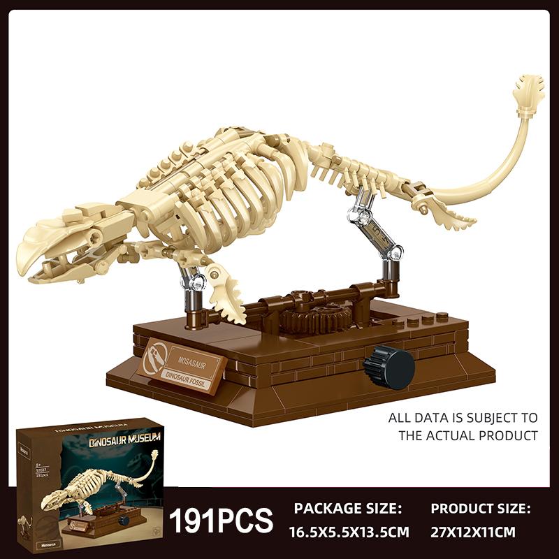 Hochwertiges Sammlerstück T-Rex Hochwertiges Fossil Hochwertiges Skelett Hochwertiges Gebäude Hochwertige Bausteine, Hochwertiges Moc Hochwertig WITH BOX beige