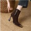 Fashion Boots Women's Slim Leg Boots Stiletto Super Heel Shoes Pointed Toe Boots