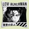 Levi Ackerman Attack On Titan Pillow Covers Cartoon Sofa Decorative Home Double-Sided Printing Short Plush Cute Cushion Cover