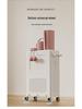 Yoga Mat Plastic Trolley with Flip-Top Storage Basket for Living Room Fitness Equipment