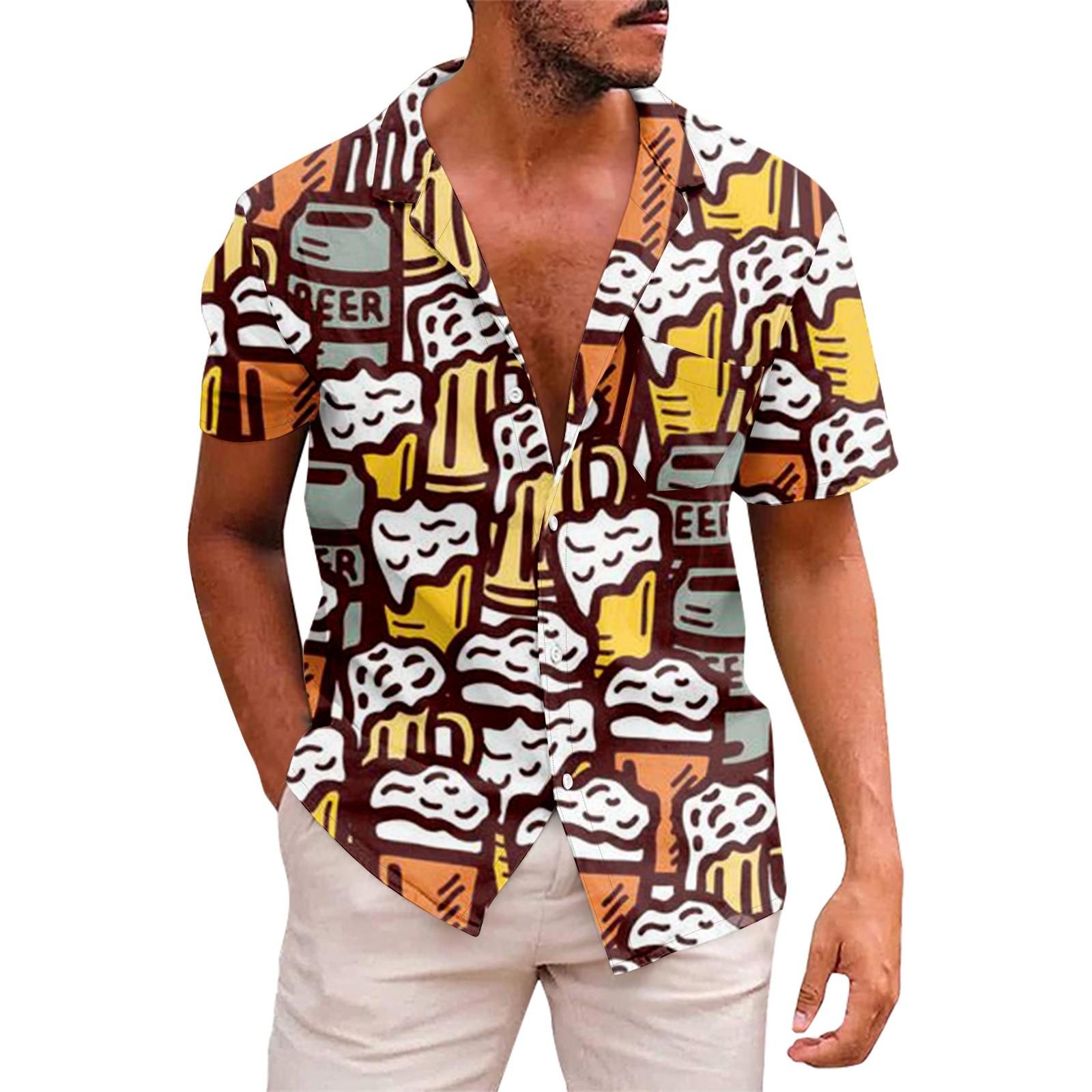 

Мужские рубашки с коротким рукавом на пуговицах с принтом. Мужские повседневные модные рубашки с коротким рукавом. XXXXXL белый