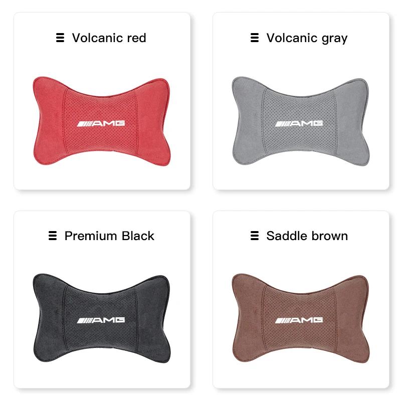 GLC GLB Auto Wildleder Kopfstütze Nackenstütze Auto Sitzzubehör Für Mercedes Benz AMG W206 W204 W205 W212 W213 W221 W222 W223 W25