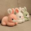 New Simulation Lying Down Rabbit Plush Doll Creative Cute Little White Rabbit Toy Children's Cute Doll Gift